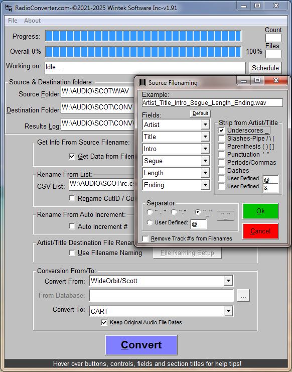 Radio Converter Screen